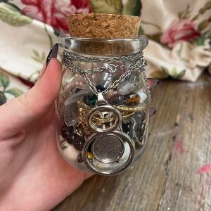 Silver and Gold Charm Jar